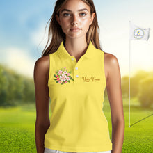 Load image into Gallery viewer, Yellow Golf Mama Womens Polo Shirt, Funny Golf Mom Shirt, Mothers Day Gift For Golf Lover Mom, Ladies Golf Polo NHT751