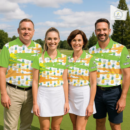Personalized Pineapple Pattern Womens Golf Polo Shirts Team Golf Clothes Best Golf Gifts NHT753