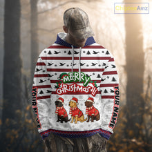 Load image into Gallery viewer, Custom Merry Christmas Shirt – Personalized Duck Hunting Christmas Shirt with Custom Name NHT309