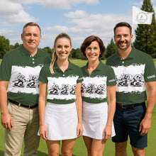 Load image into Gallery viewer, Funny Womens Golf Polo Shirt Green And White Golf Balls Personalized Golf Shirts For Womens NHT787