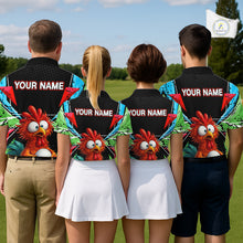 Load image into Gallery viewer, Personalized Crazy Rooster Golf Polo Green Abstract Geometric Golf Apparel For Men NHT955