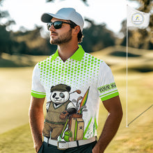 Load image into Gallery viewer, Personalized Vintage Panda Gentleman Golf Polo, Performance Golf Jersey For Men NHT957