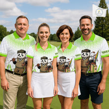 Load image into Gallery viewer, Personalized Vintage Panda Gentleman Golf Polo, Performance Golf Jersey For Men NHT957