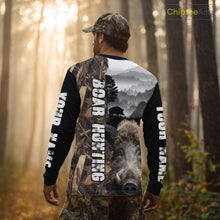 Load image into Gallery viewer, Wild Boar Hunting Camo Custom Name Shirts, Personalized Boar Hunting Clothes NHT324