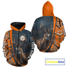 Load image into Gallery viewer, Whitetail Deer Hunting Big Game Camo Orange Custom Name 3D All Over Print Shirts NHT266