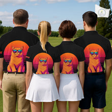 Load image into Gallery viewer, Personalized Funny Cat Womens Golf Polo Shirt – Vintage Neon Golf Design NHT992