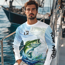 Load image into Gallery viewer, Bass Fishing Shirts Long Sleeve Customized Name Shirts, Largemouth Bass Fishing Jerseys NHT384