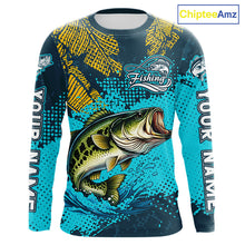 Load image into Gallery viewer, Custom Largemouth Bass Fishing Long Sleeve Tournament Shirts, Bass Fishing Shirts For Men NHT508
