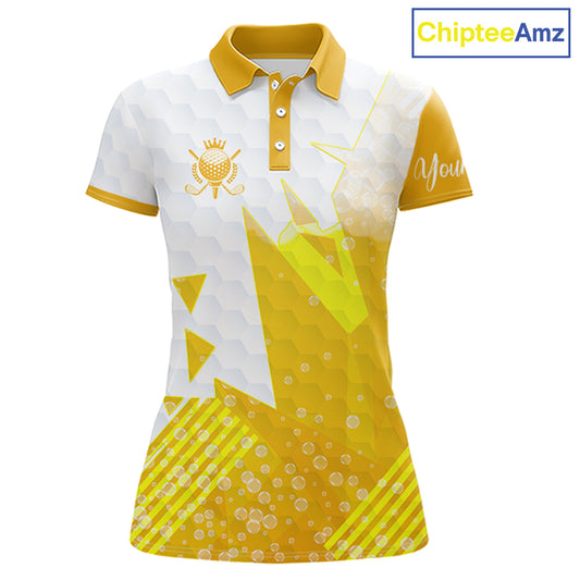 Personalized Womens Golf Shirt Beer Style – Custom Name Polo, Gift For Mom, Golfer Gift Idea NHT672