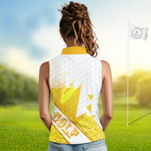 Load image into Gallery viewer, Personalized Womens Sleeveless Golf Shirt Beer Style – Custom Name Polo, Gift For Mom, Golfer Gift Idea NHT672