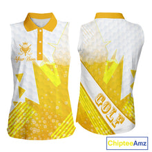 Load image into Gallery viewer, Personalized Womens Sleeveless Golf Shirt Beer Style – Custom Name Polo, Gift For Mom, Golfer Gift Idea NHT672