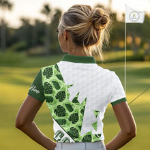 Load image into Gallery viewer, Personalized Womens Golf Shirt Tropical Style – Custom Name Polo, Gift For Mom, Golfer Gift Idea NHT673