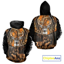 Load image into Gallery viewer, Whitetail Deer Forest Camo Hoodie – 3D All Over Print for Hunters NHT333