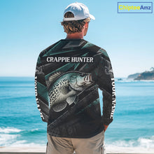 Load image into Gallery viewer, Crappie Custom Long Sleeve Performance Fishing Shirts, Crappie Hunter Fishing Shirt NHT525