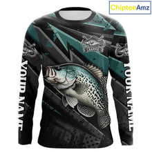 Load image into Gallery viewer, Crappie Custom Long Sleeve Performance Fishing Shirts, Crappie Hunter Fishing Shirt NHT525
