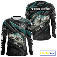 Load image into Gallery viewer, Crappie Custom Long Sleeve Performance Fishing Shirts, Crappie Hunter Fishing Shirt NHT525