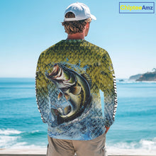 Load image into Gallery viewer, Largemouth Bass Fishing Shirts Long Sleeve, Beautiful Bass Fishing Shirts For Men NHT403