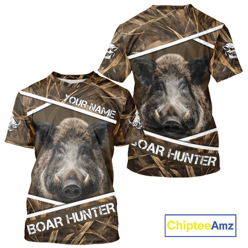 Personalized Wild Boar Hunting Camo Full Printing Shirts, Boar Hunting Gifts, Hunting Season NHT128