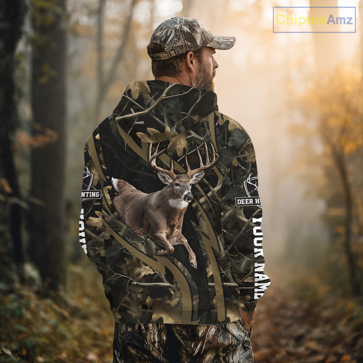 Custom Camo Forest 3D Animal Deer Hunting Shirt Best Hunting Clothes For Season NHT303