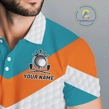 Load image into Gallery viewer, Personalized Cool Rooster With Sunglasses Golf Polo - Custom Name Funny Chicken Golf Shirt NHT954