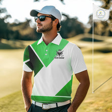 Load image into Gallery viewer, Green And White Golf Ball Golf Polo Shirts Custom Golf Clothing, Golf Gifts For Mens NHT591