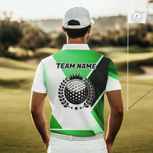 Load image into Gallery viewer, Green And White Golf Ball Golf Polo Shirts Custom Golf Clothing, Golf Gifts For Mens NHT591