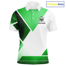 Load image into Gallery viewer, Green And White Golf Ball Golf Polo Shirts Custom Golf Clothing, Golf Gifts For Mens NHT591