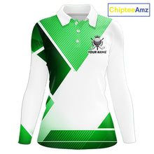 Load image into Gallery viewer, Green And White Golf Ball Golf Polo Shirts Custom Golf Clothing , Golf Gifts For Womens NHT591