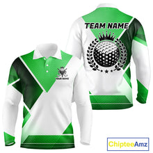 Load image into Gallery viewer, Green And White Golf Ball Golf Polo Shirts Custom Golf Clothing, Golf Gifts For Mens NHT591