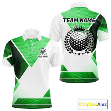 Load image into Gallery viewer, Green And White Golf Ball Golf Polo Shirts Custom Golf Clothing, Golf Gifts For Mens NHT591