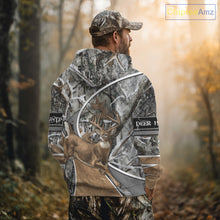 Load image into Gallery viewer, Whitetail Deer Hunting Big Game Shirt 3D All Over Print, Snow Winter Camo, Gift For Hunters NHT173