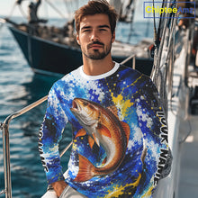 Load image into Gallery viewer, Custom Redfish Fishing Jersey – Saltwater Fishing Shirt Long Sleeve For Men