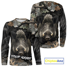 Load image into Gallery viewer, Wild Boar Hunting Black Camouflage Forest 3D Shirt For Hunting Season, Gift For Hunters NHT178
