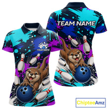 Load image into Gallery viewer, Custom Cute Otter Bowling Jersey For Women, Bowling Uniform Bowling Team Shirts 