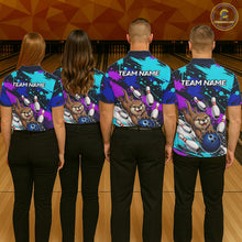 Load image into Gallery viewer, Custom Cute Otter Bowling Jersey For Women, Bowling Uniform Bowling Team Shirts NHT1173