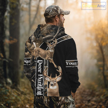 Load image into Gallery viewer, Best Deer Hunting Shirt Jumping Deer Custom Name Camo Clothes For Deer Hunters Gifts NHT187