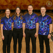 Load image into Gallery viewer, Men's Personalized Octopus Bowling Polo Shirt &amp; Quarter Zip Pullover – Custom Team Bowling Jersey NHT1174