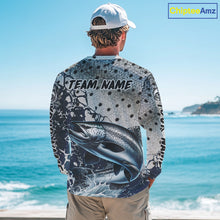 Load image into Gallery viewer, Personalized Chinook Salmon Saltwater Fishing Shirts Long Sleeve For Men, Salmon Fishing Jerseys NHT854