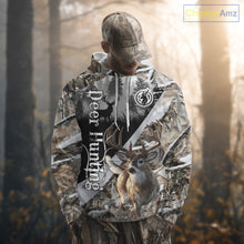 Load image into Gallery viewer, Whitetail Deer Hunting 3D All Over Print Winter Camo Shirt Custom Name Gifts For Hunter NHT215