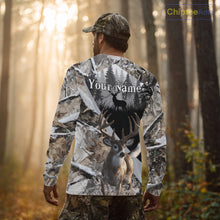 Load image into Gallery viewer, Whitetail Deer Hunting 3D All Over Print Winter Camo Shirt Custom Name Gifts For Hunter NHT215