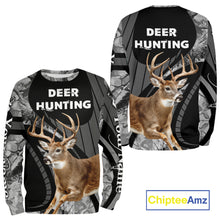 Load image into Gallery viewer, Deer Buck Custom Name 3D All Over Printed Shirts, Hunting Hoodie For Men NHT350