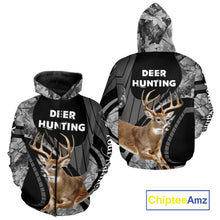 Load image into Gallery viewer, Deer Buck Custom Name 3D All Over Printed Shirts, Hunting Hoodie For Men NHT350