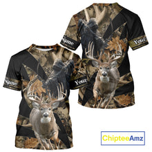 Load image into Gallery viewer, Custom Camo Deer Shed 3D Animal Deer Hunting Shirt Best Hunting Clothes For Season NHT220