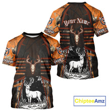 Load image into Gallery viewer, Blaze Orange Camo Hoodie Hunting Shirt, Deer Sweatshirt Shirt for Men, Deer Hunting Season NHT356