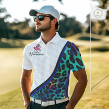 Load image into Gallery viewer, Funny Pink Flamingo Custom Colorful Neon Leopard Team Golf Polo Shirt For Men NHT544