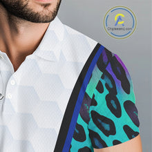 Load image into Gallery viewer, Funny Pink Flamingo Custom Colorful Neon Leopard Team Golf Polo Shirt For Men NHT544