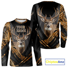 Load image into Gallery viewer, Deer Hunting Shirt Black Camo Brown 3D Custom Name, Season Deer Hunting, Deer Hunting Gift NHT139