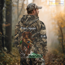 Load image into Gallery viewer, Duck Hunting with Chocolate Labrador Retriever All Over Printed Shirts, Lab Hunting Shirt NHT244