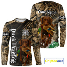 Load image into Gallery viewer, Duck Hunting with Chocolate Labrador Retriever All Over Printed Shirts, Lab Hunting Shirt NHT244