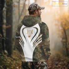 Load image into Gallery viewer, Best Wild Boar Hunting Shirt Camo Custom Name Skull Boar Hunting Clothes For Hunters NHT169